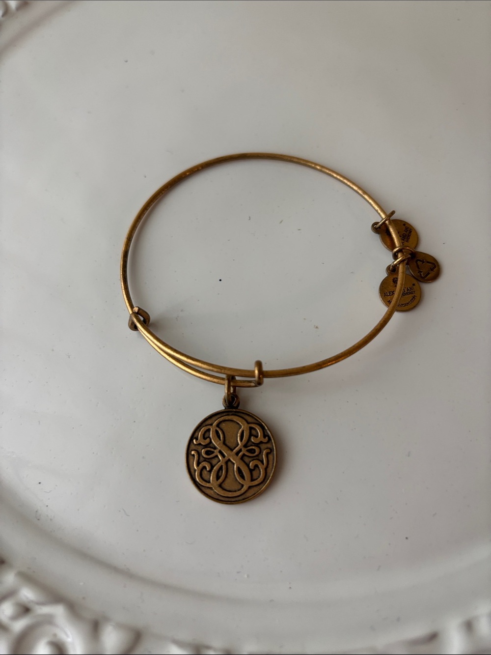 Alex & Ani Gold-Tone Path of Life Charm Bangle Bracelet - Women Jewelry